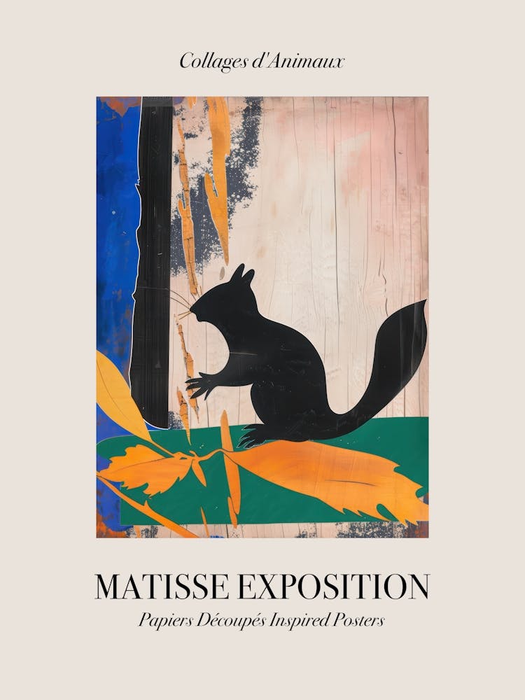 Squirrel 2 Matisse Inspired Exposition Animals Poster