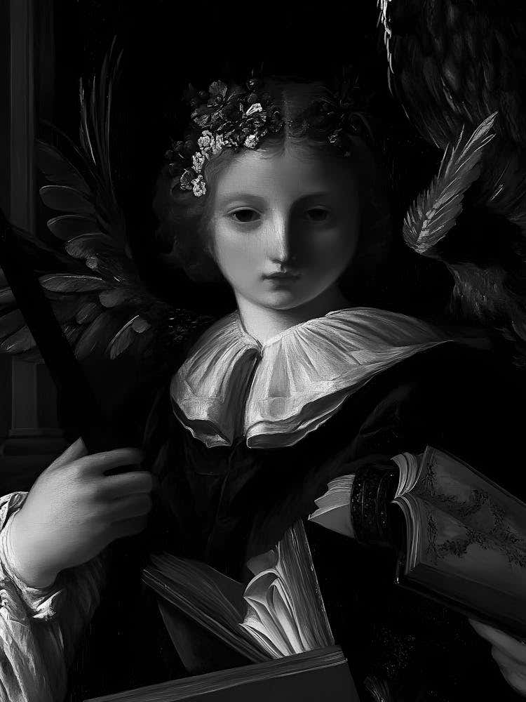 Angel Holding A Book