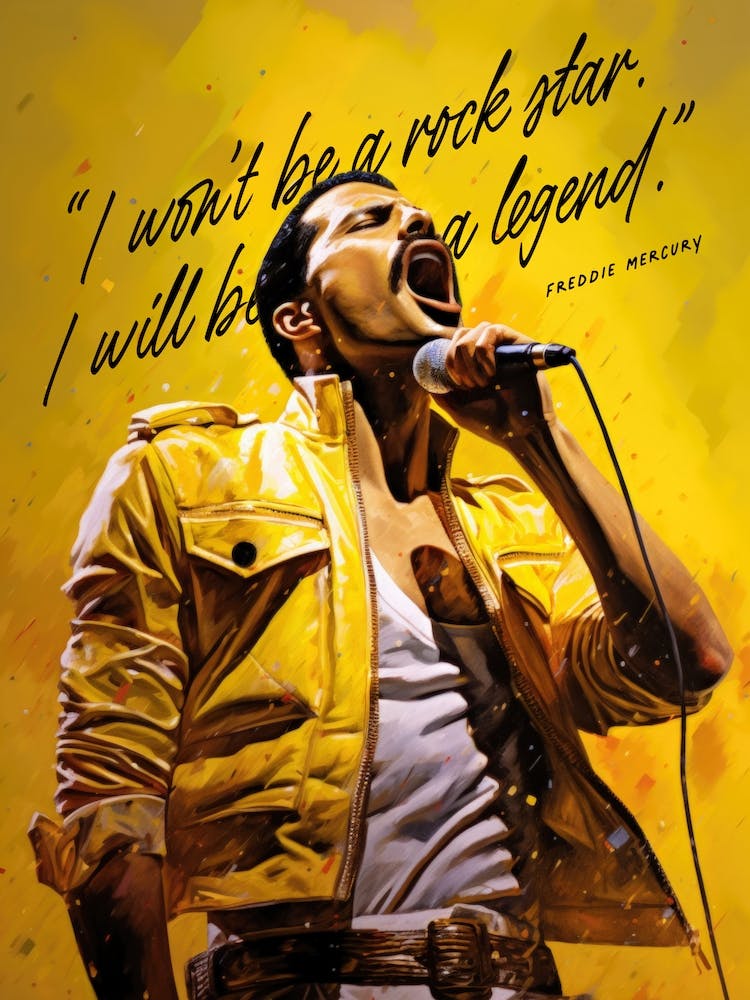 Freddie Mercury Art Quote