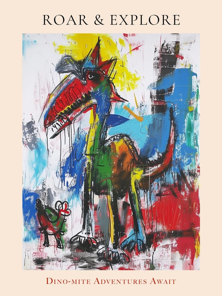 Graffiti Abstract Dinosaurs 2 Poster