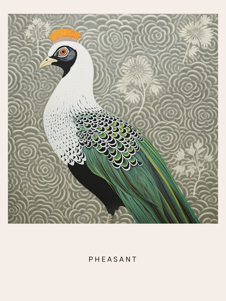 Ohara Koson Inspired Bird Painting Pheasant 4 Poster