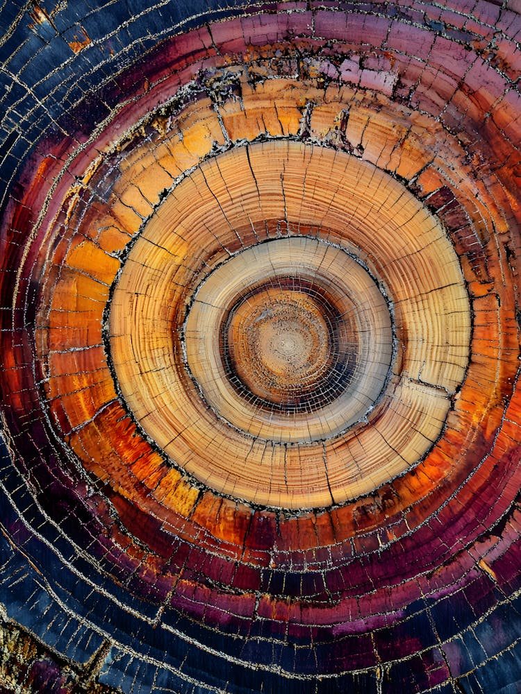 Holz-Jahresringe 1