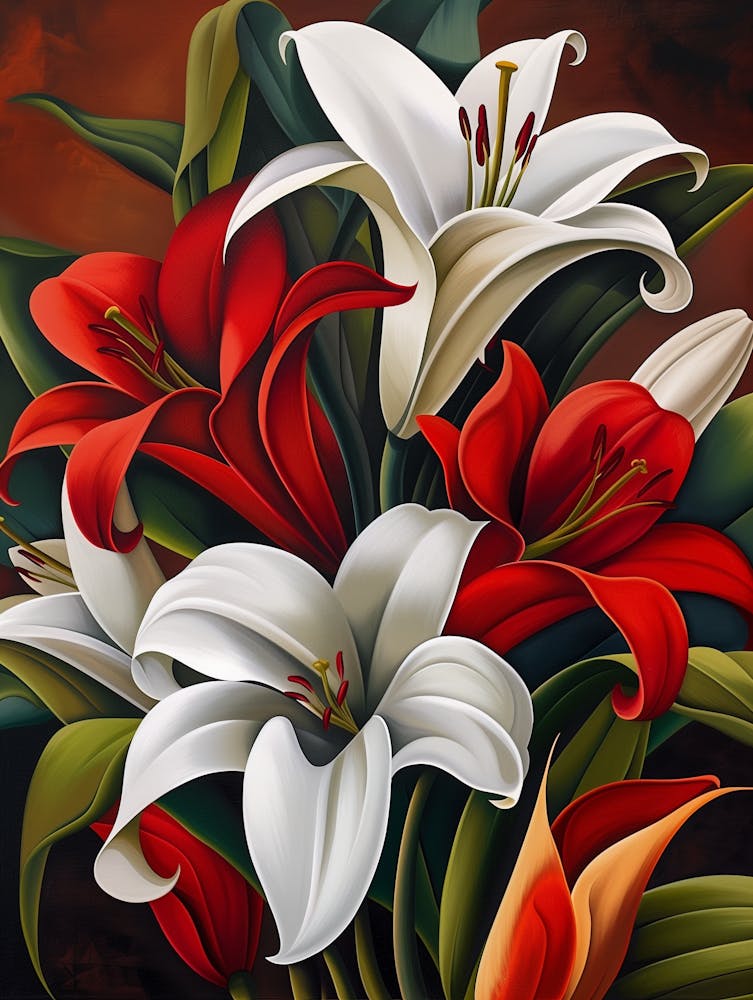 Lilies In A Vase