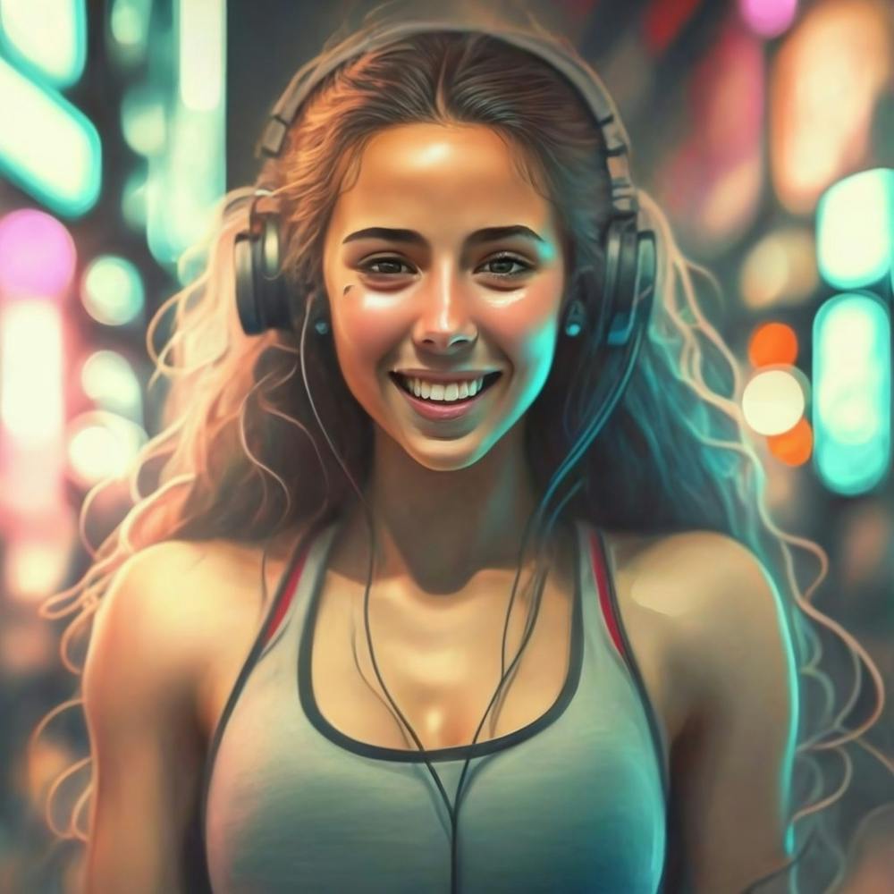 Girl Listening To Music