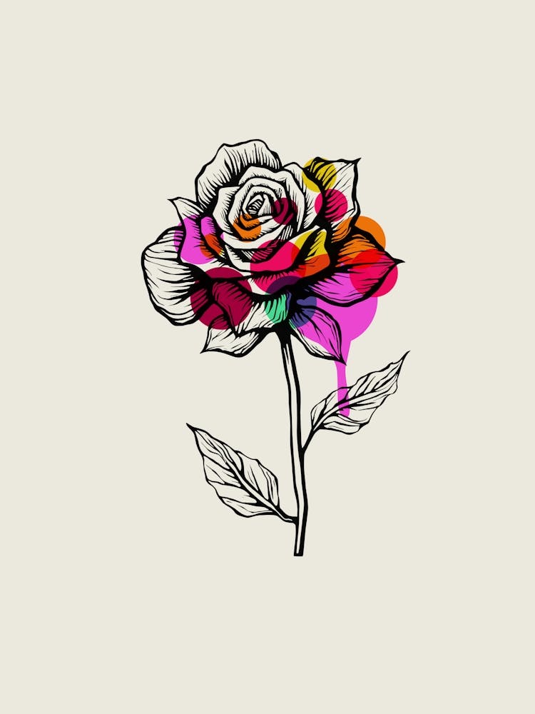 Rose Pop Art
