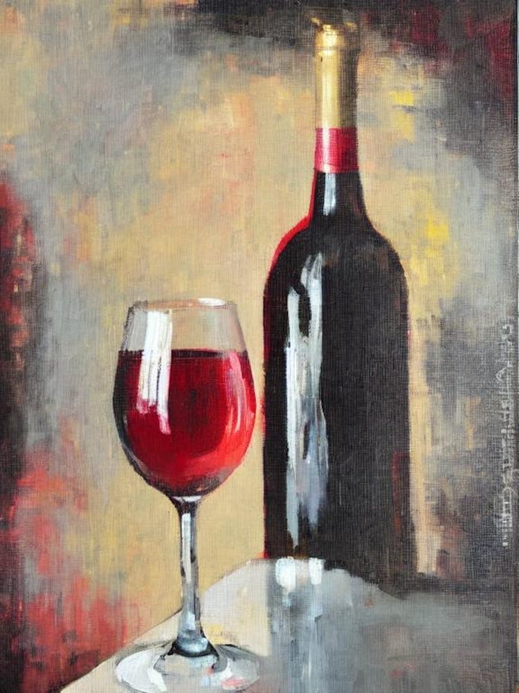 Carignan 1 Rosé Oil Painting Cocktail Poster
