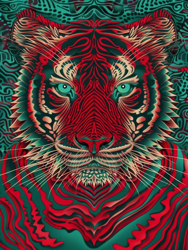 Psychedelischer Tiger