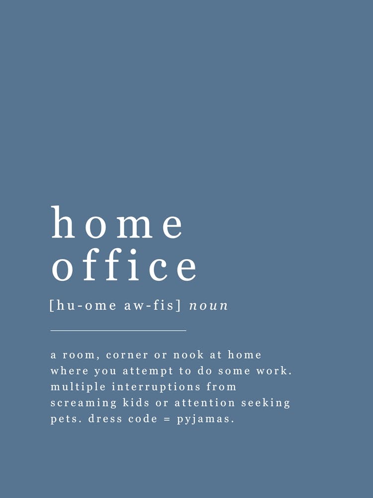 Home Office - Office Definition - Blue