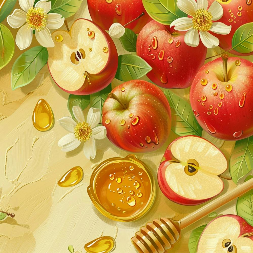 Rosh Hashanah Banner Texture With Apples And Hon 1718400529 2