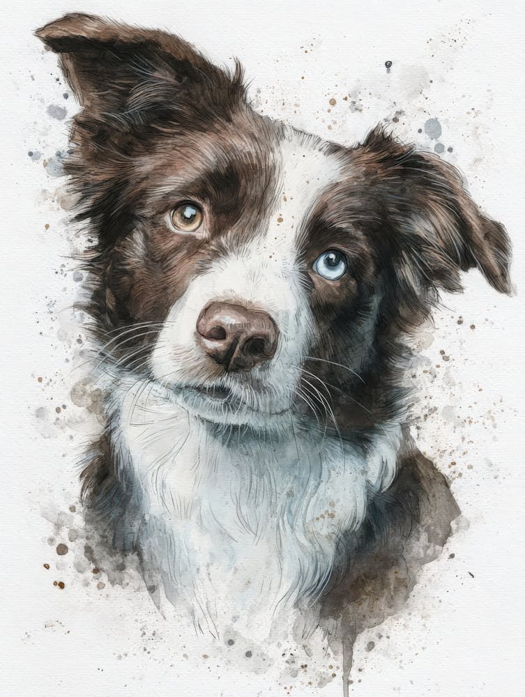 Aihrgdesign Isolated Watercolor Painting Of Dog Portraits Bor 5e8aff38 F328 46b4 96dc Dfcae8ad1e8a 1