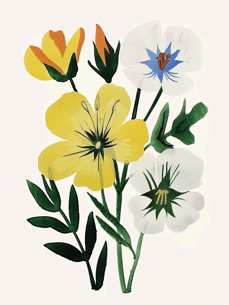 Painted Florals Evening Primrose 2