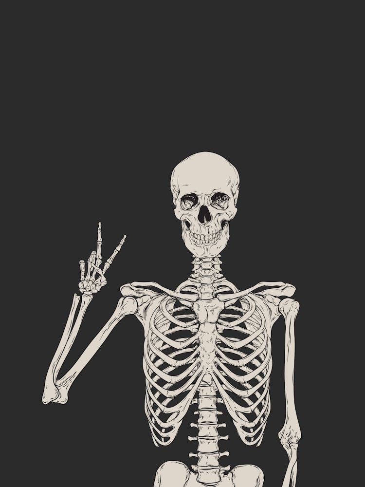 Skeleton Halloween Poster