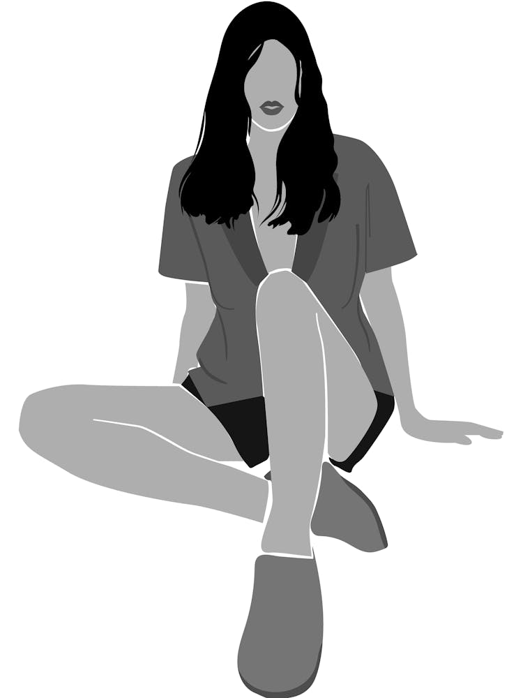 Fille Assise Par Terre