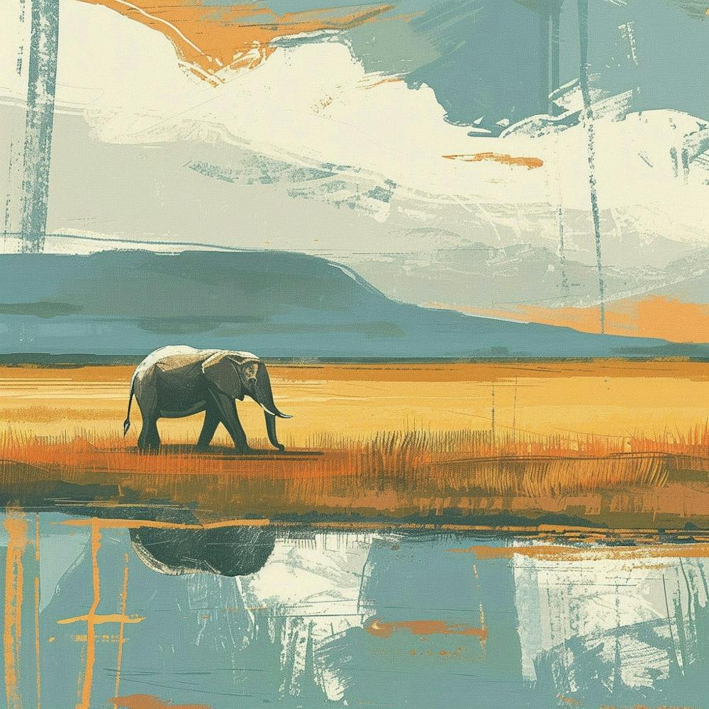 Elephant In The Grass