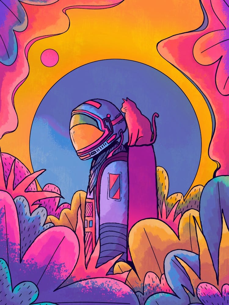 The Astronaut And Cat