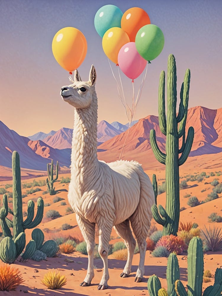 Lama Avec Ballons