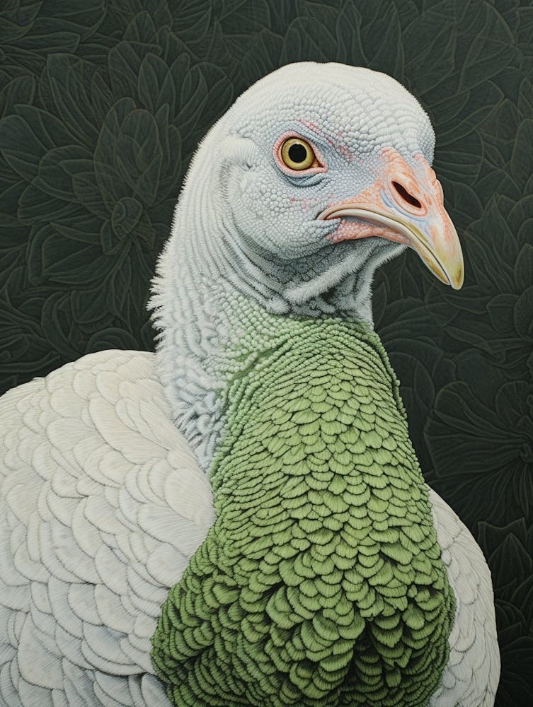Dindon 3 - Peinture d'Oiseau Inspirée par Ohara Koson