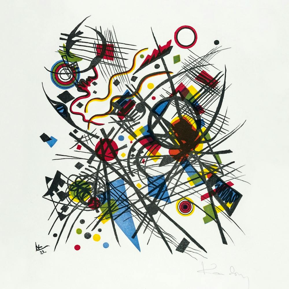 Wassily Kandinsky Lithographie Fur Die Vierte Bauhausmappe (1922)