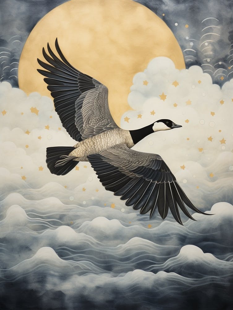 Canada Goose 2 Gold Detail Painting