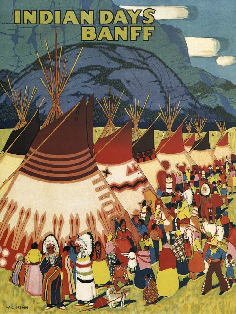 Banff, Kanada, Indian Days, Reiseposter
