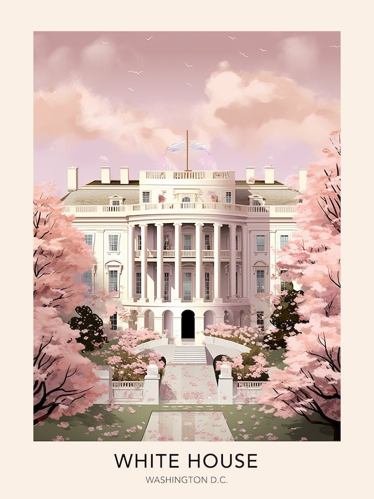 The White House Washington Dc Reiseplakat