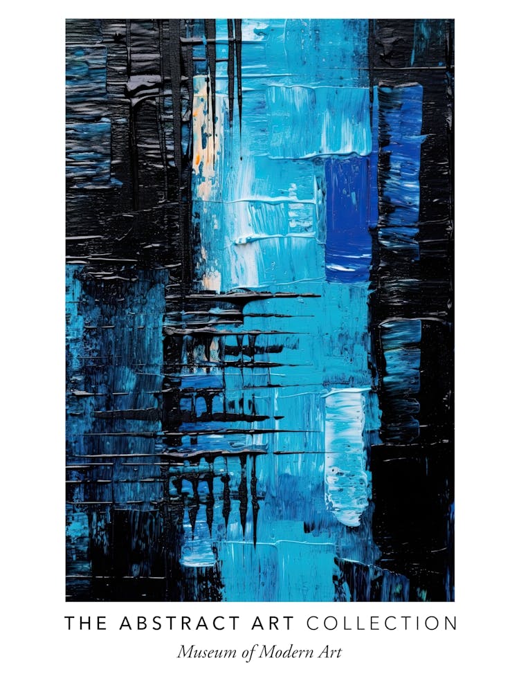 Blue Texture Abstract 1 Exhibition Poster