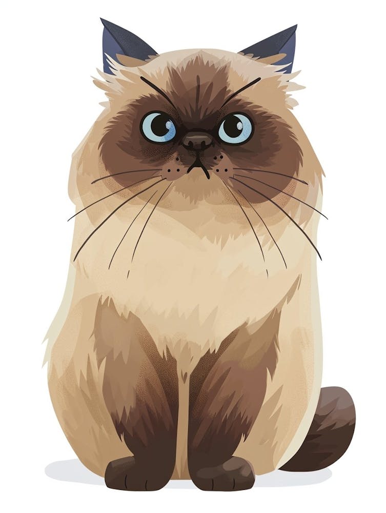 Himalayan Cat Clipart Illustration 4