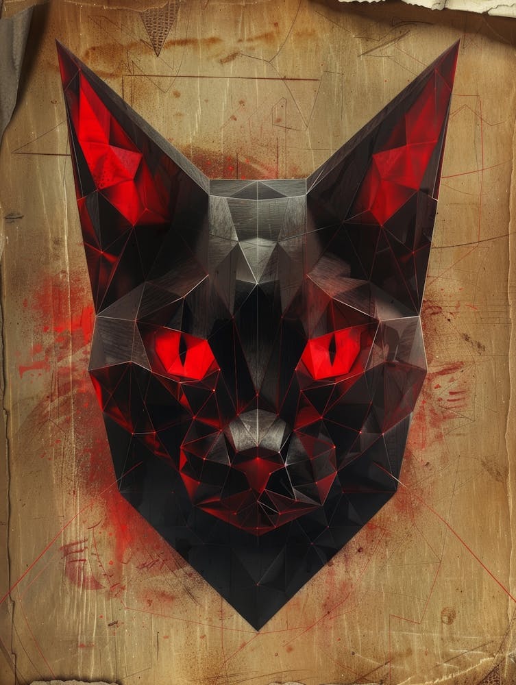 Cat With Red Eyes 1