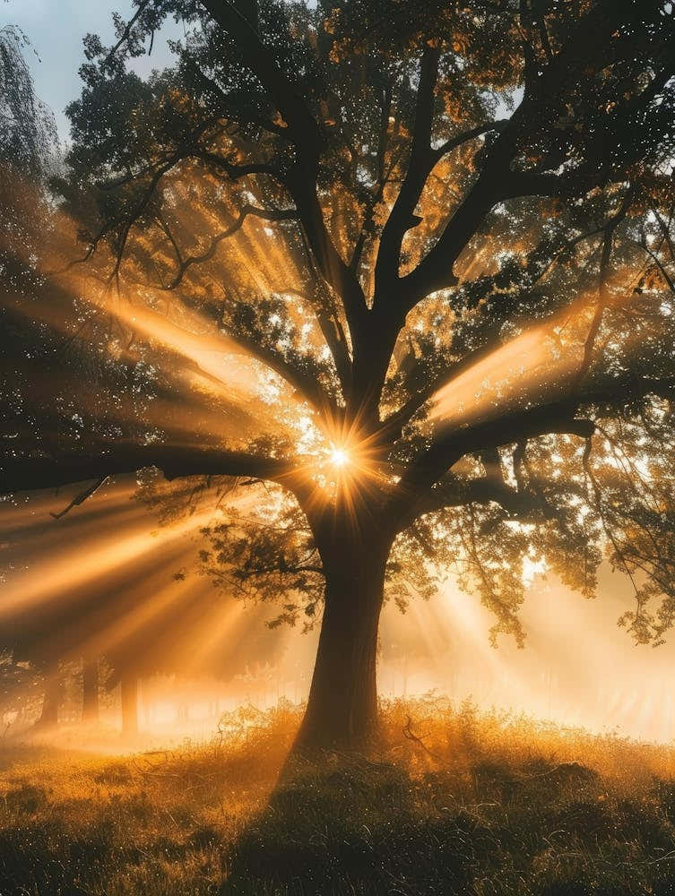 Sunrise Over A Tree