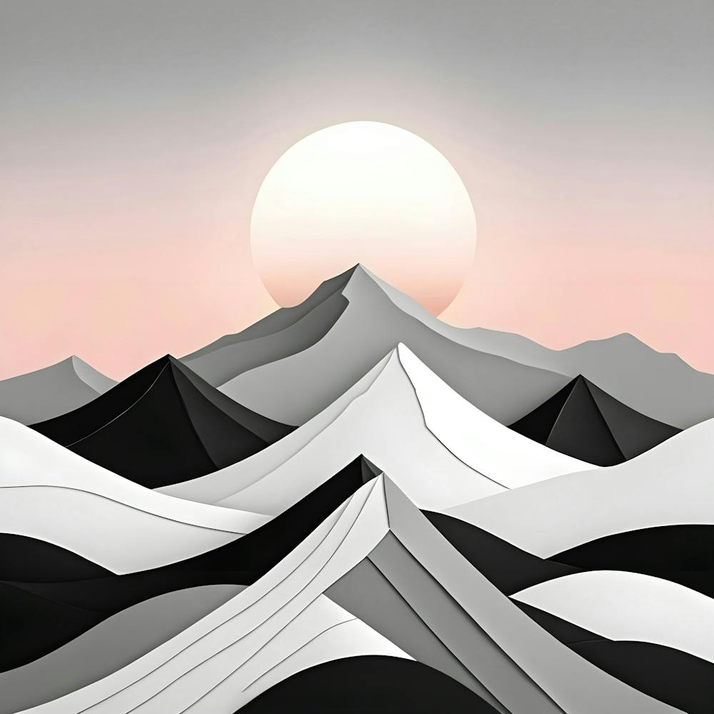 Mountains At Sunset 1