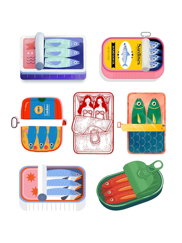 Colorful Sardines Print
