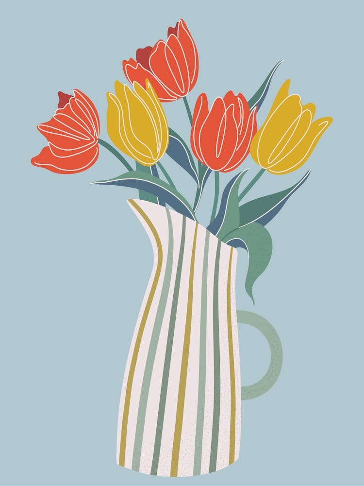 Tulipes Dans Un Vase