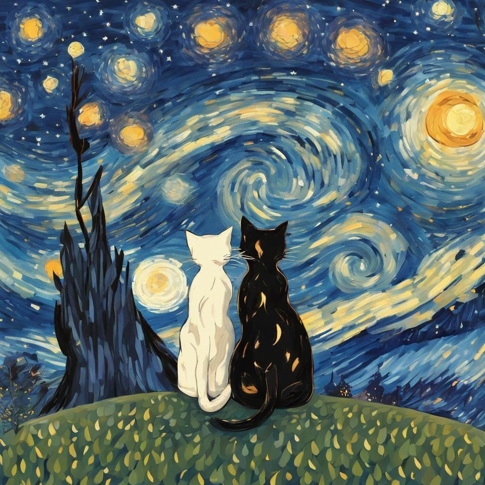 Starry Night Cats 13