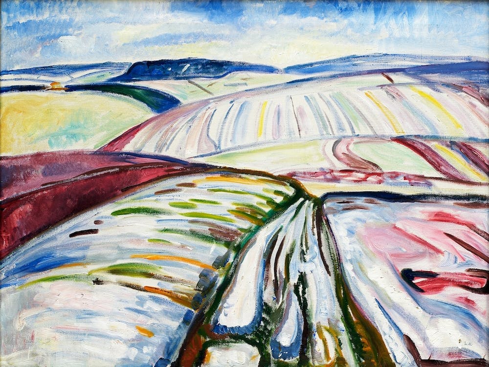 Field In Snow, Edvard Munch