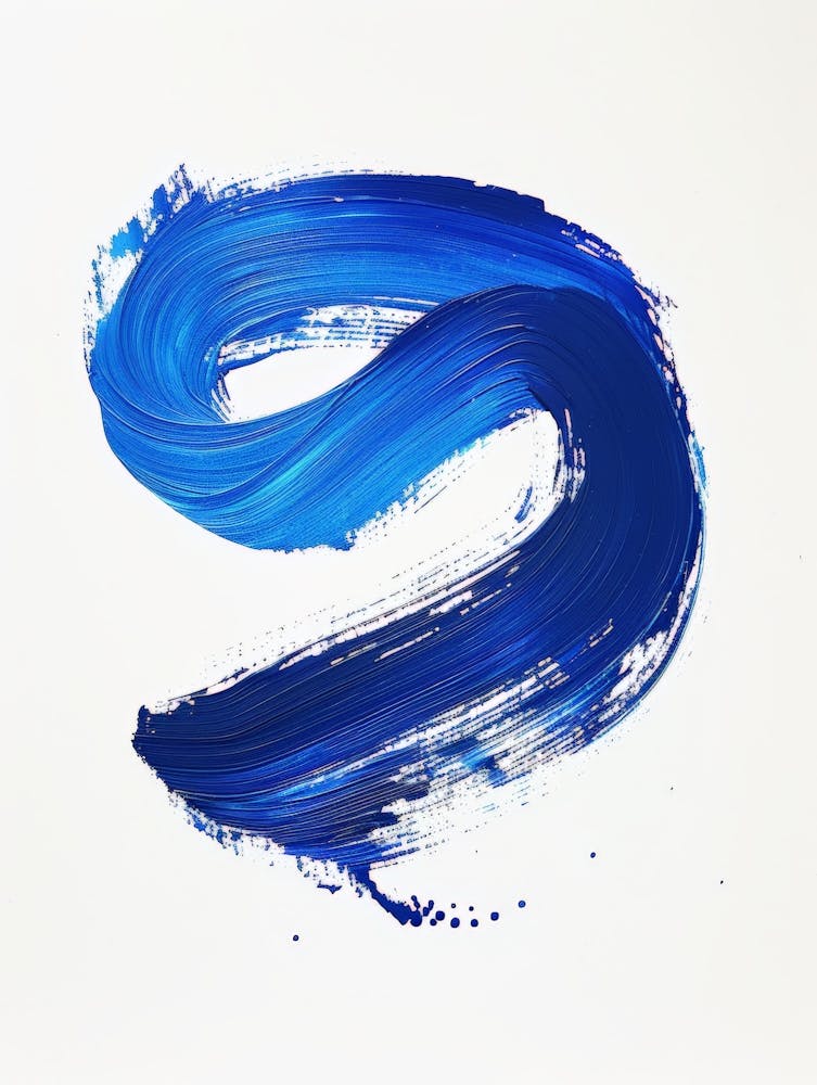 Blue Brush Strokes 1