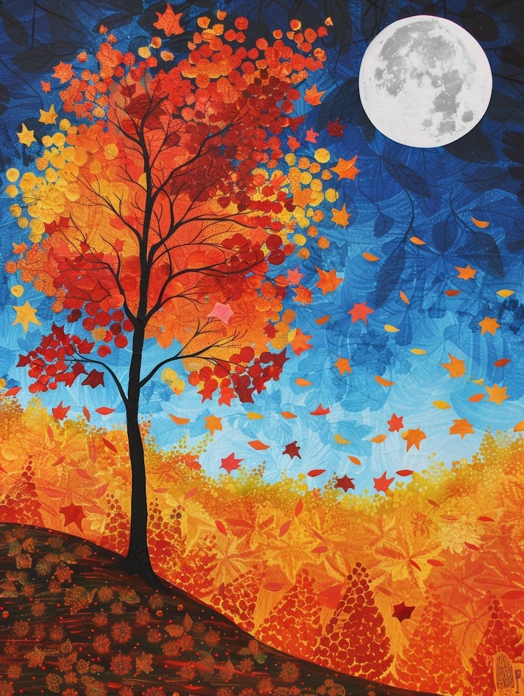 Autumn Leaves On A Tree