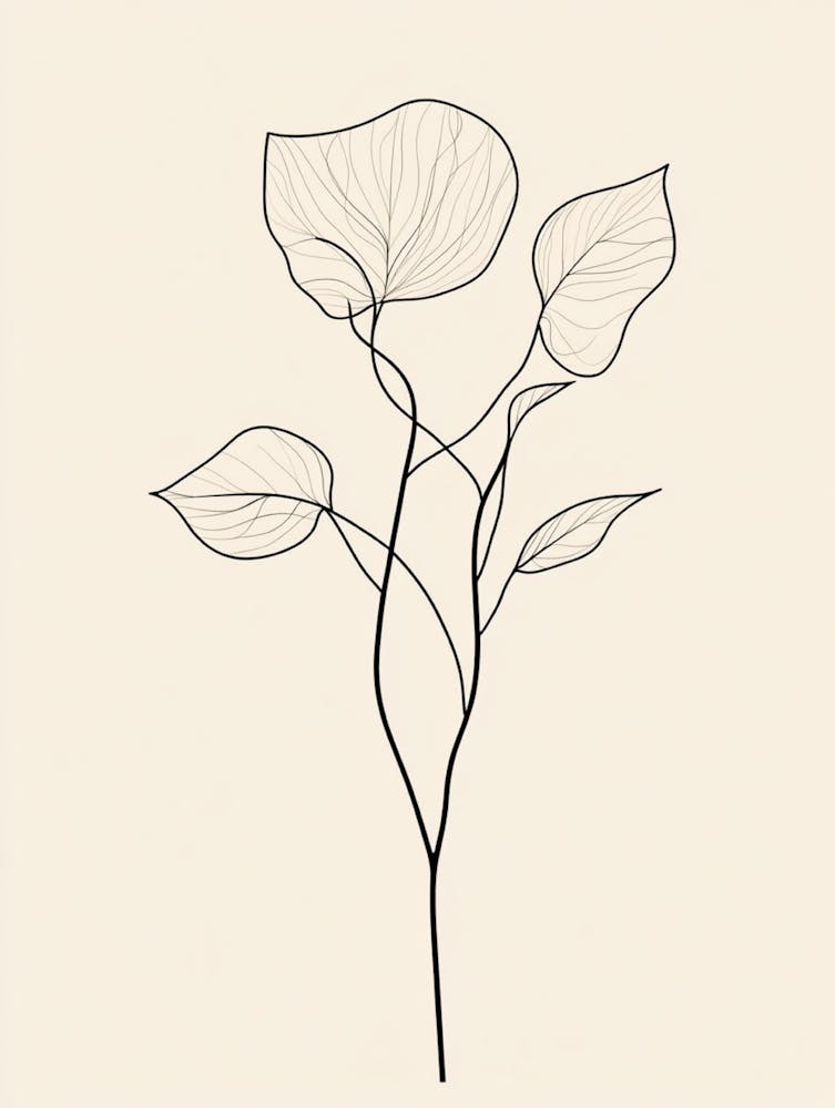 Line Drawing Of A Flower 2