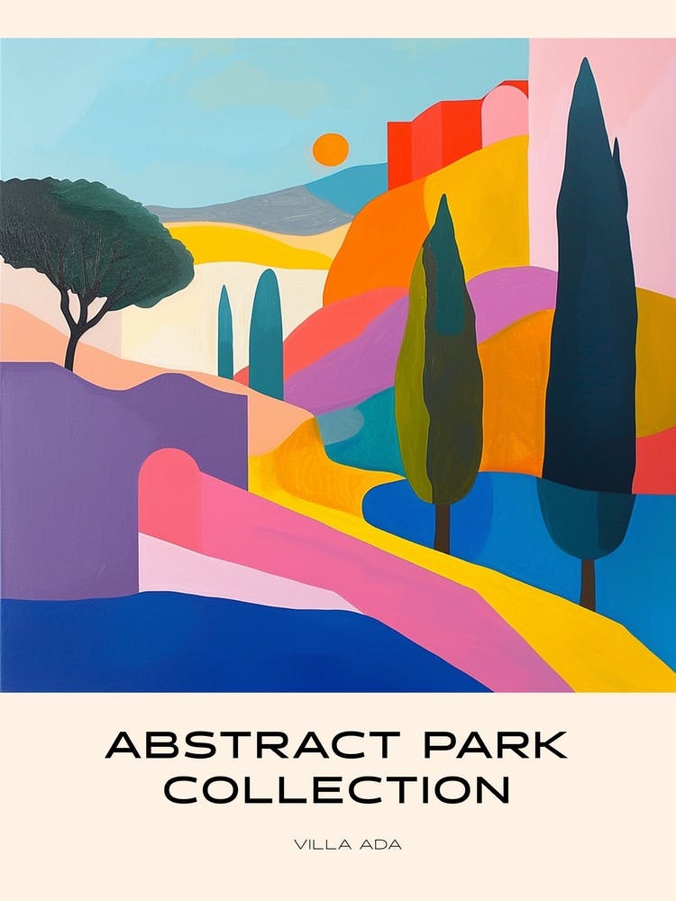 Abstract Park Collection Poster Villa Ada Rome 1