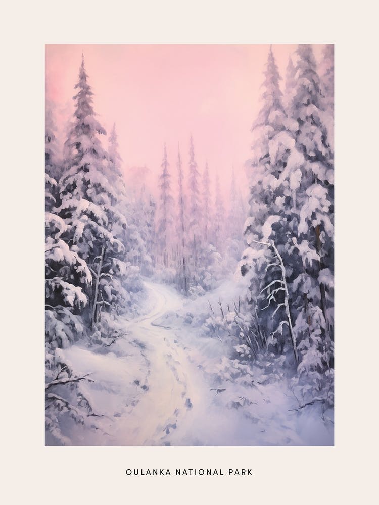 Dreamy Winter National Park Poster  Oulanka National Park Finland 4