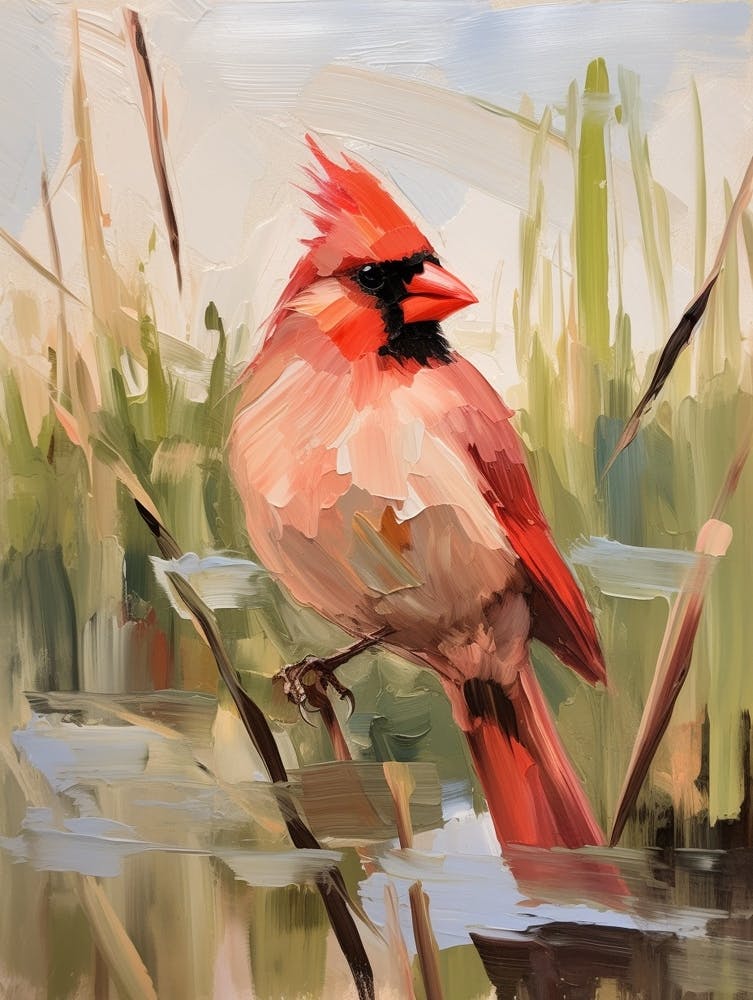 Bird Painting Northern Cardinal 3