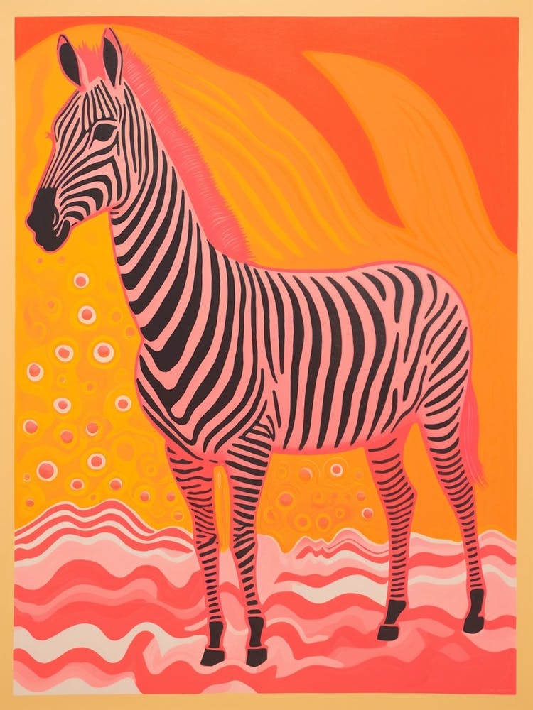 Abstract Orange Coral Pattern