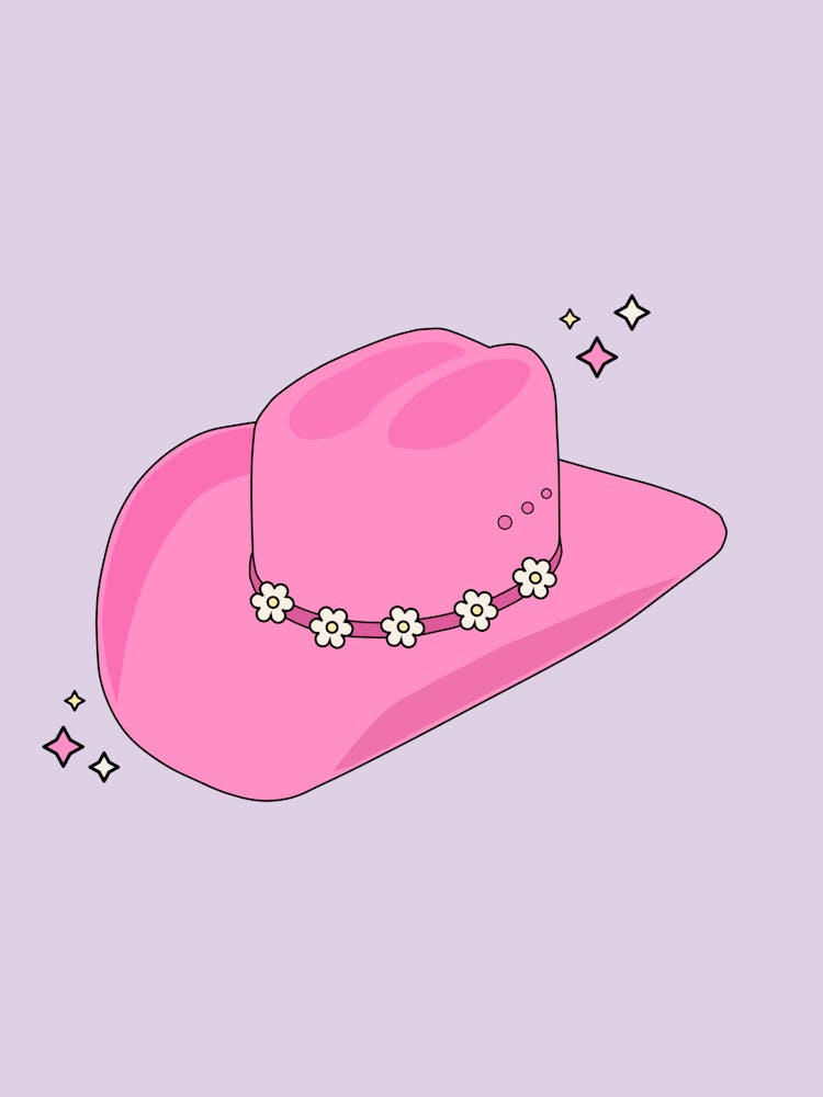 Cowboy Hat Purple And Pink