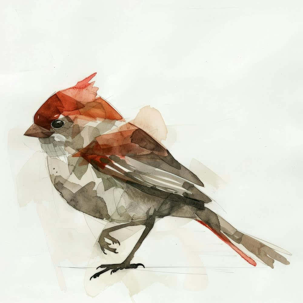 Cardinal Watercolor Painting