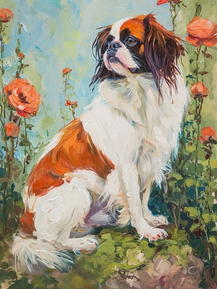 Japanese Chin Acrylic Painting 1
