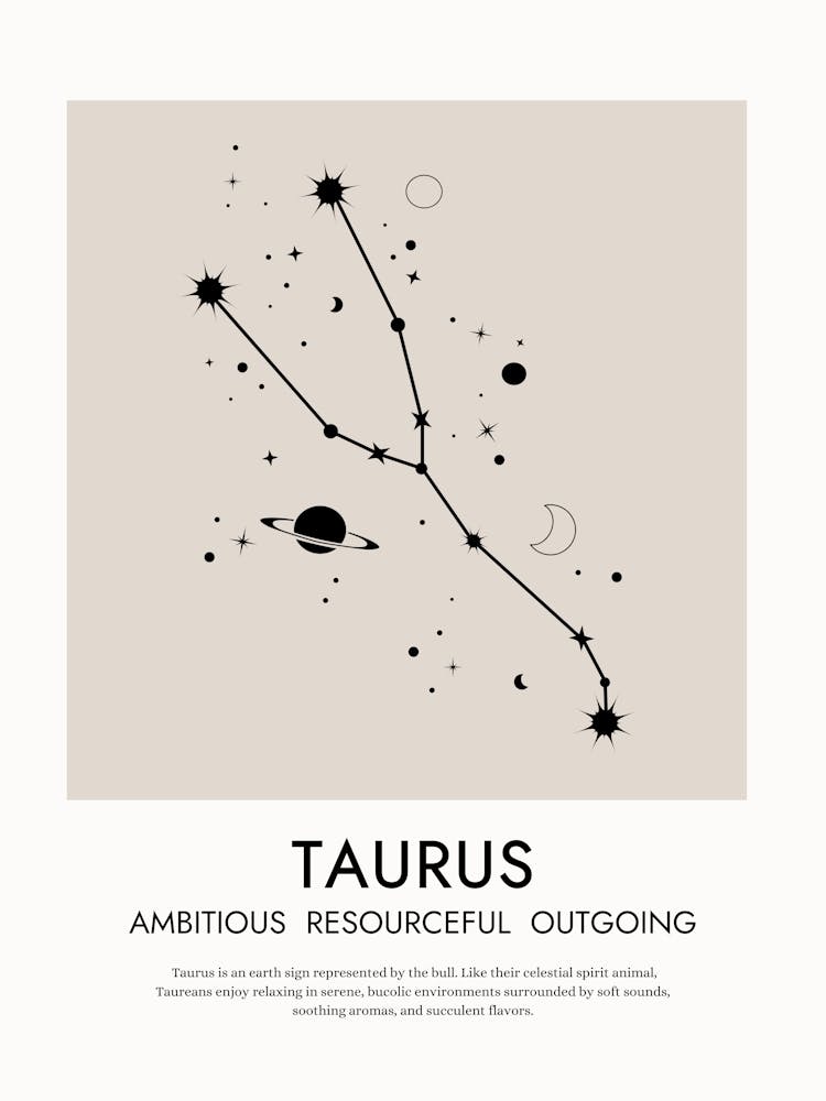 Taurus Zodiac Print