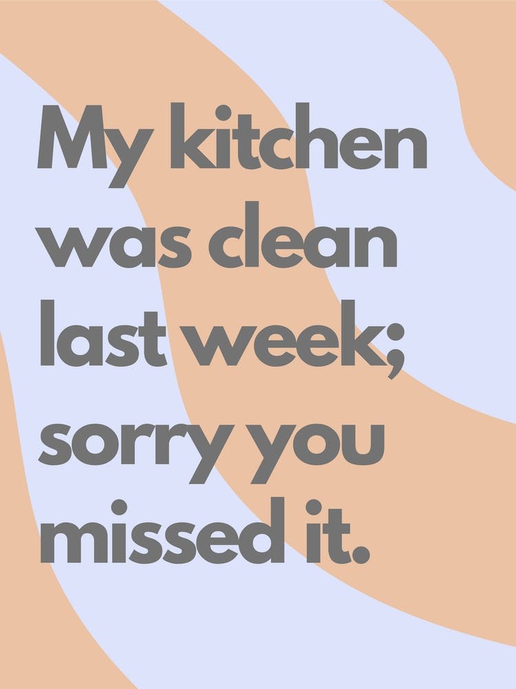 Kitchen Clean Wavy Typography