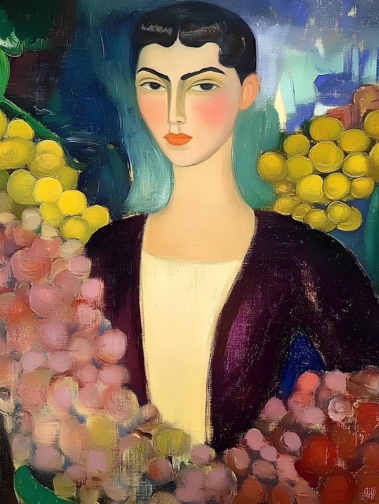 Woman With Grapes