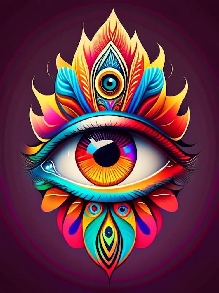 Psychedelic Eye, Symbol, Third Eye Tattoo 2