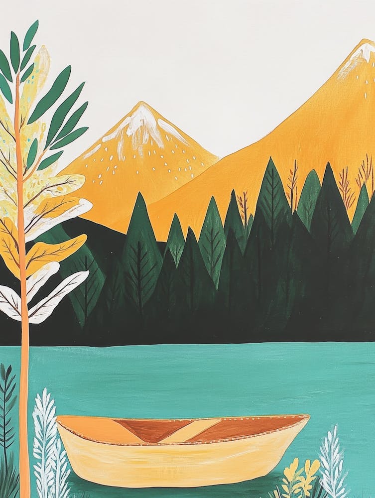 Canoe By The Lake