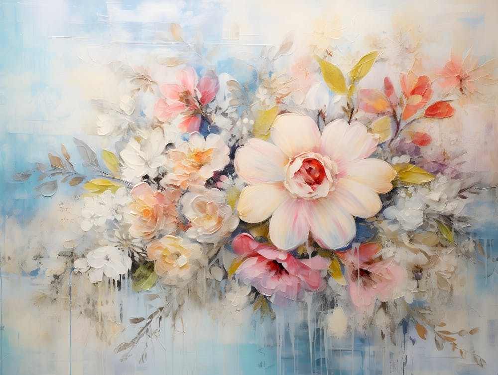 Vintage Pastel Flowers 10